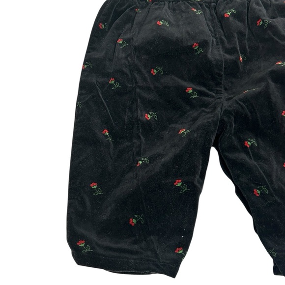 Baby Gap Overalls Months Vintage Velvet Black Rose Print Size XL 18-24 - Picture 7 of 9